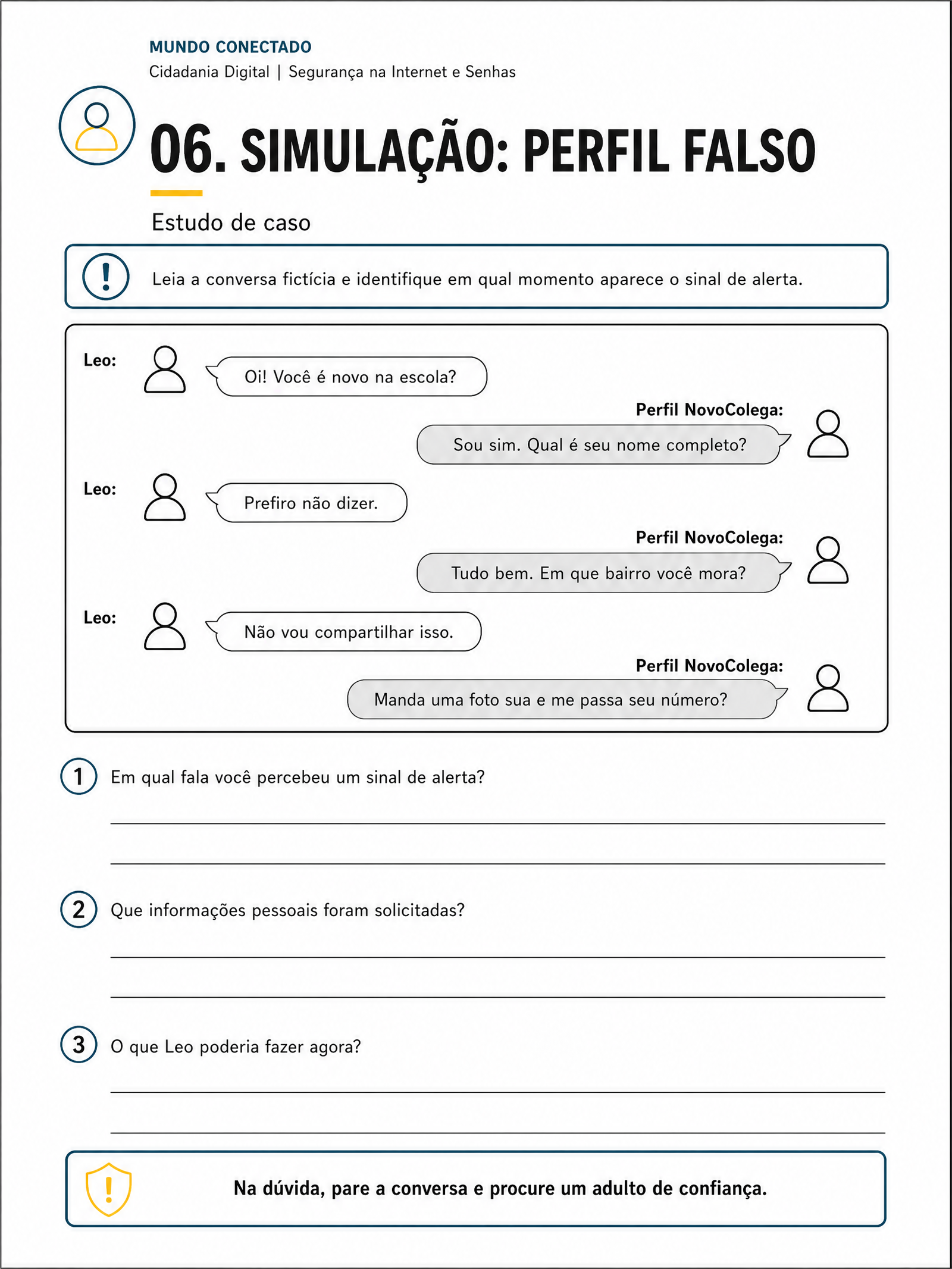 Atividade 06: Perfis Falsos e Engenharia Social