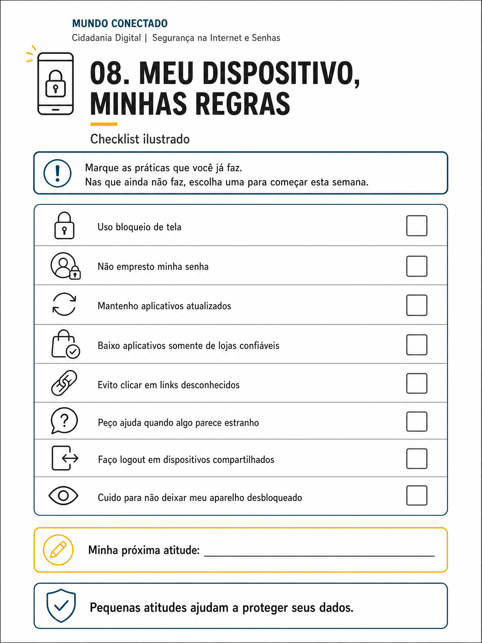 Atividade 08: Meu Dispositivo, Minhas Regras